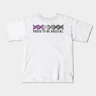 Asexual Pride Flag Colored DNA Strand Kids T-Shirt